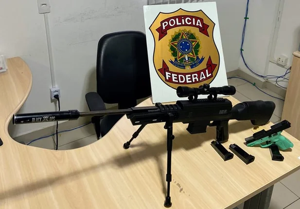 Armamentos apreendidos pela Polícia Federal em Pernambuco