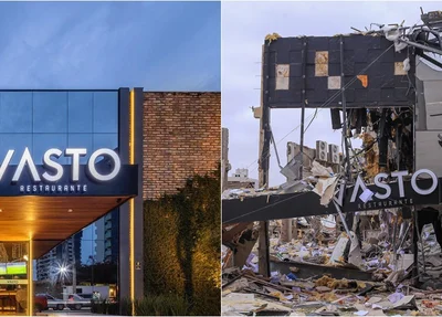 Confira como era e como ficou o restaurante Vasto destruído após explosão