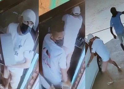 Criminosos assaltando posto de combustíveis em Campo Maior