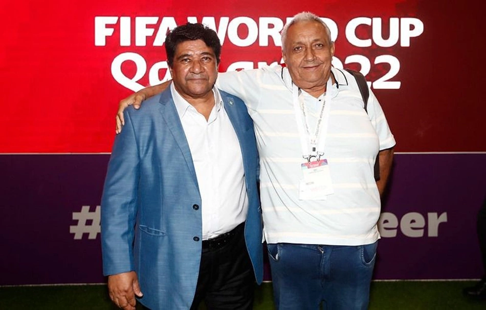Enaldo Rodrigues (presidente da CBF) e Robert Brown (presidente da FFP)