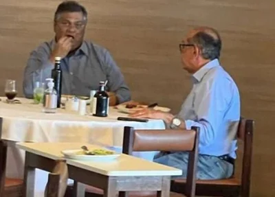 Flávio Dino e Gilmar Mendes em almoço