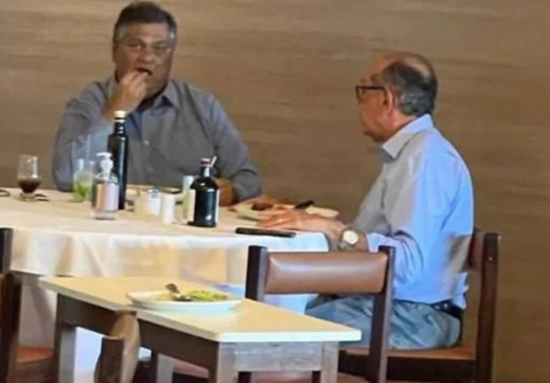 Flávio Dino e Gilmar Mendes em almoço