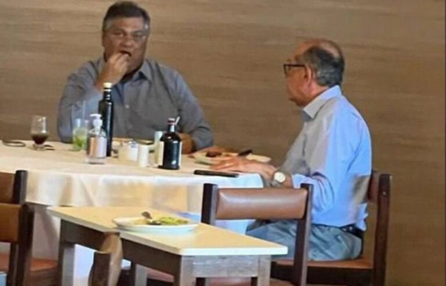 Flávio Dino e Gilmar Mendes em almoço