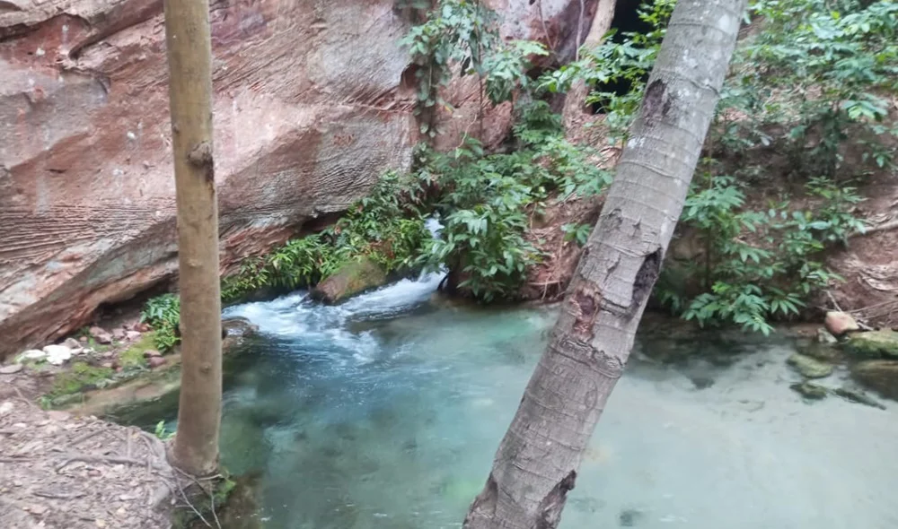 Fonte de água mineral presente nas terras da tribo Akroá Gamella
