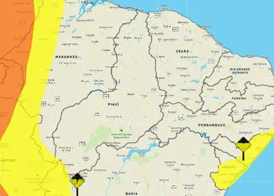 INMET emitido alerta amarelo com perigo de chuvas intensas para quatro municípios do Sul Piauiense
