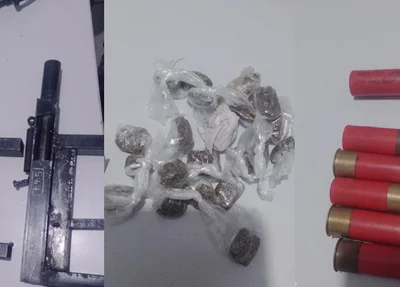 Itens apreendidos na zona sul de Teresina