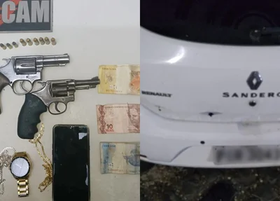 Itens apreendidos no bairro Santa Lia