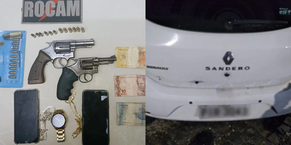 Itens apreendidos no bairro Santa Lia