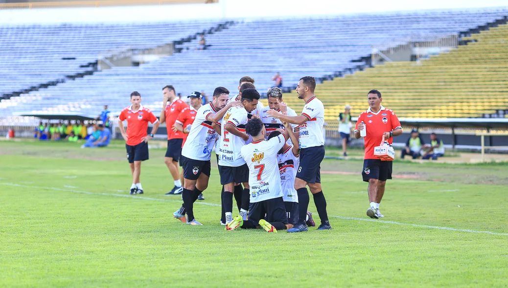 Jogadores do River em comemoração