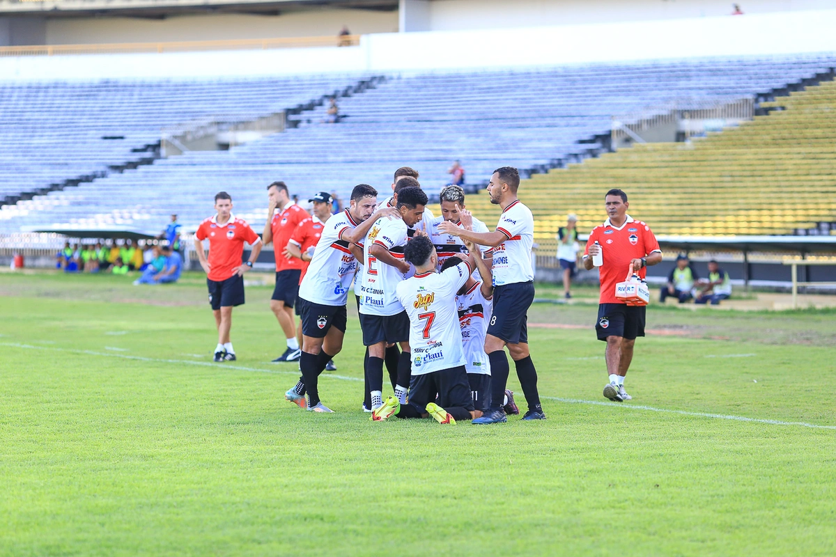 Jogadores do River em comemoração