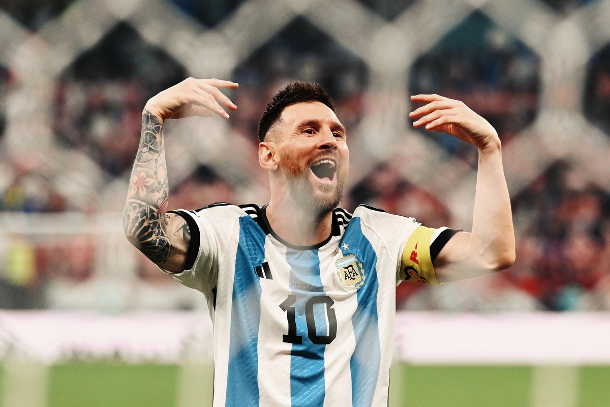 Lionel Messi comemora classificação da Argentina