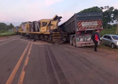 Maquinista morre em acidente entre caminhão e trem