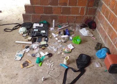 Materiais apreendidos em Cajueiro da Praia