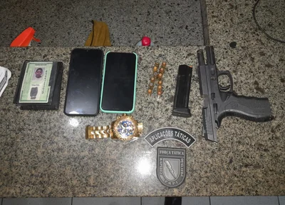 Material apreendido no bairro São Vicente de Paula, em Parnaíba