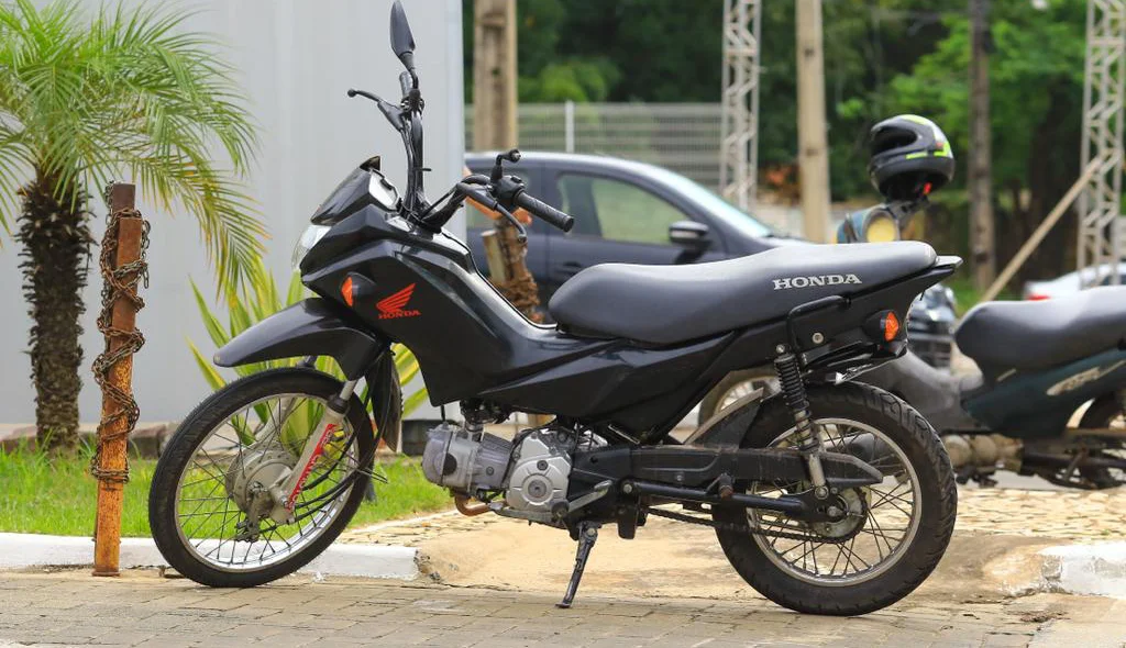Motocicleta da vítima do acidente