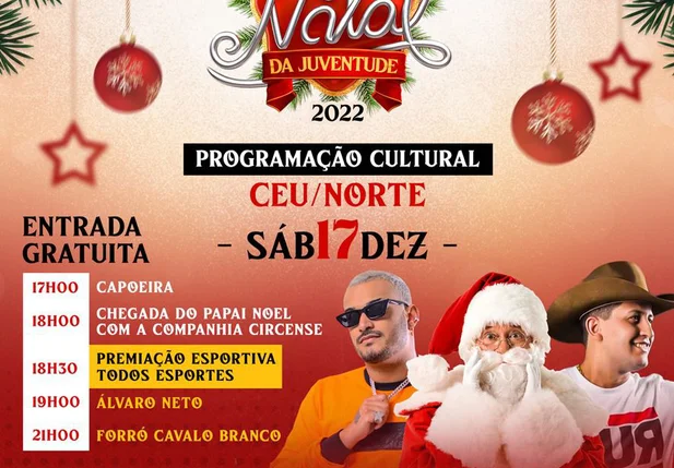 O evento gratuito acontecerá nos dias 16 e 17 de dezembro
