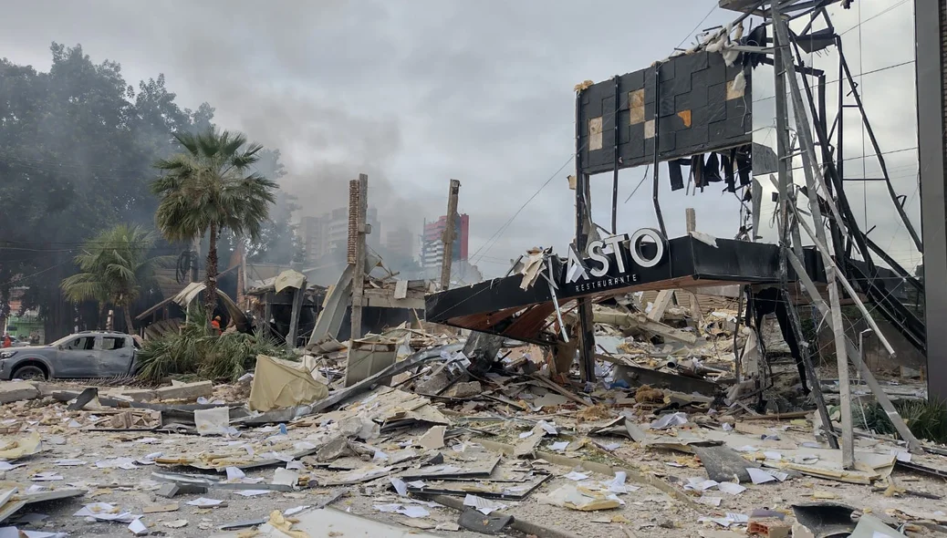 O restaurante ficou destruído