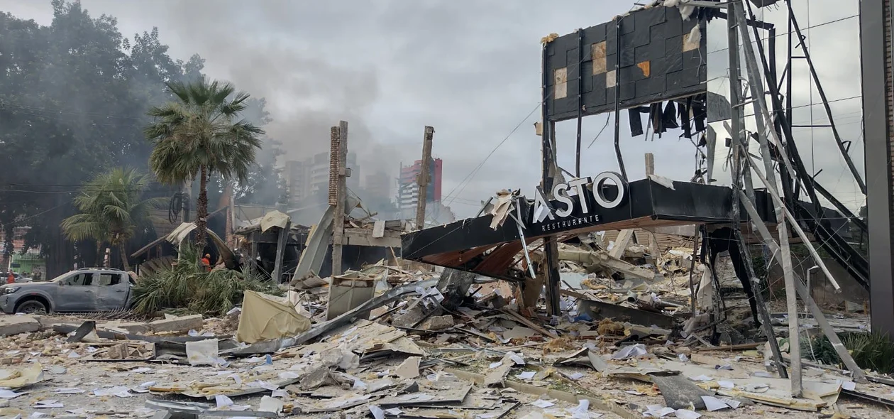 O restaurante ficou destruído