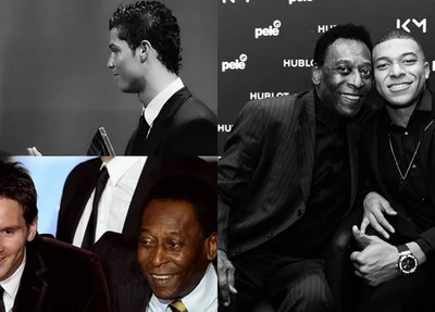 Pelé e craques do futebol