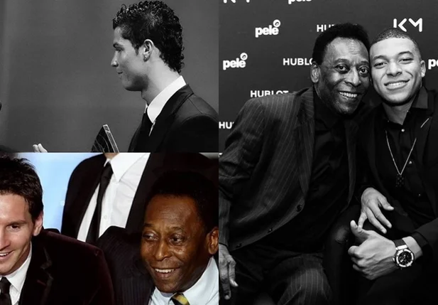 Pelé e craques do futebol