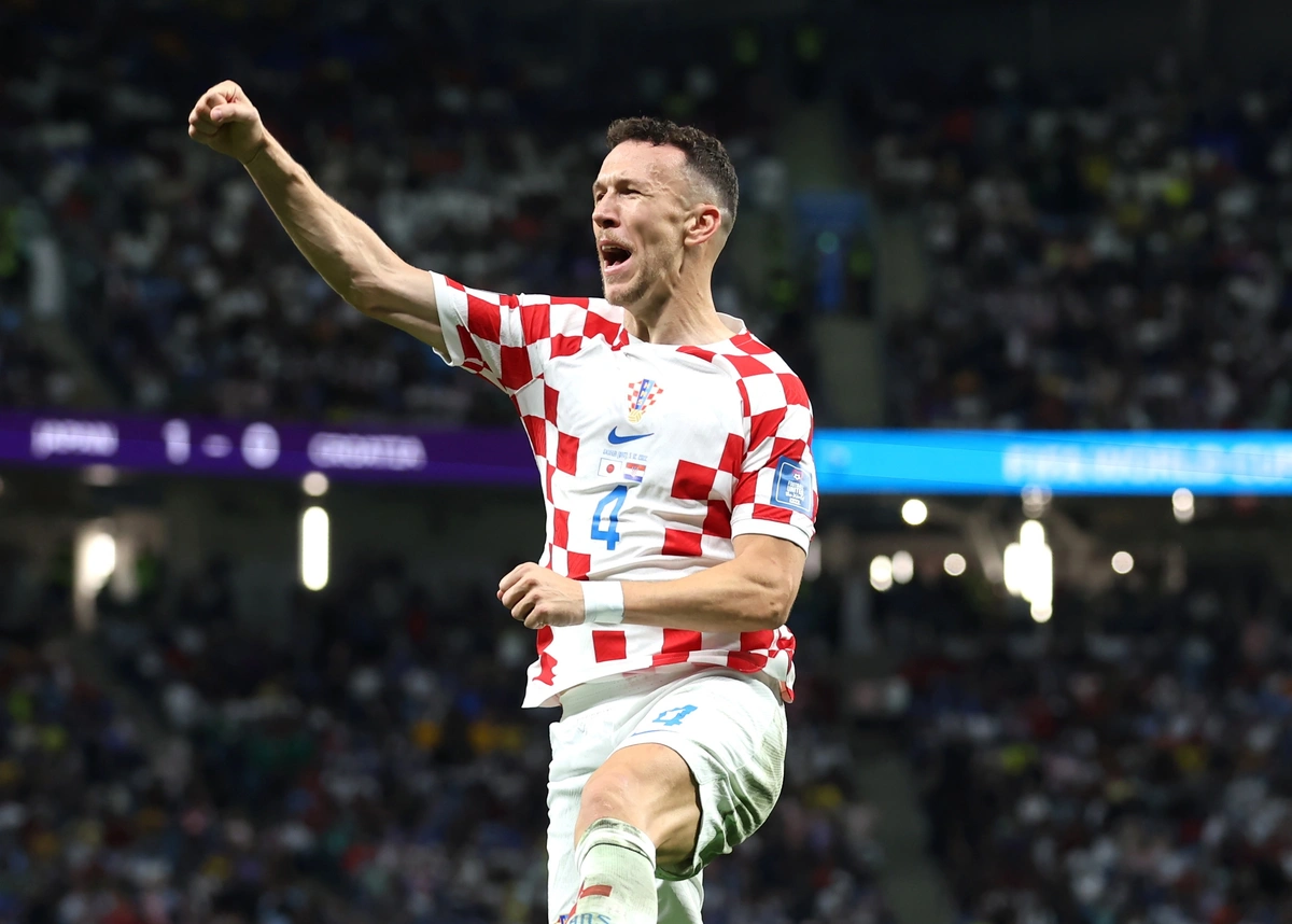 Perisic comemora gol de empate da Croácia