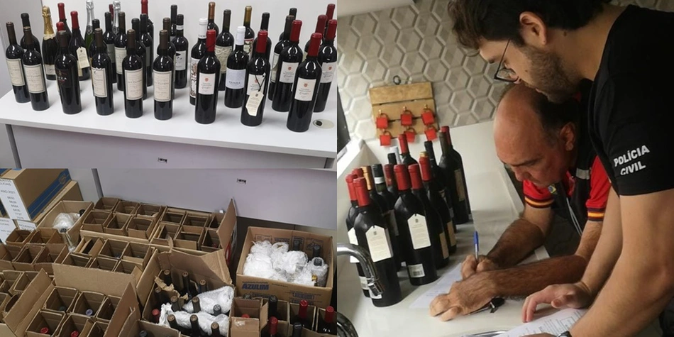 Polícia Civil durante deflagração da Operação Sommelier