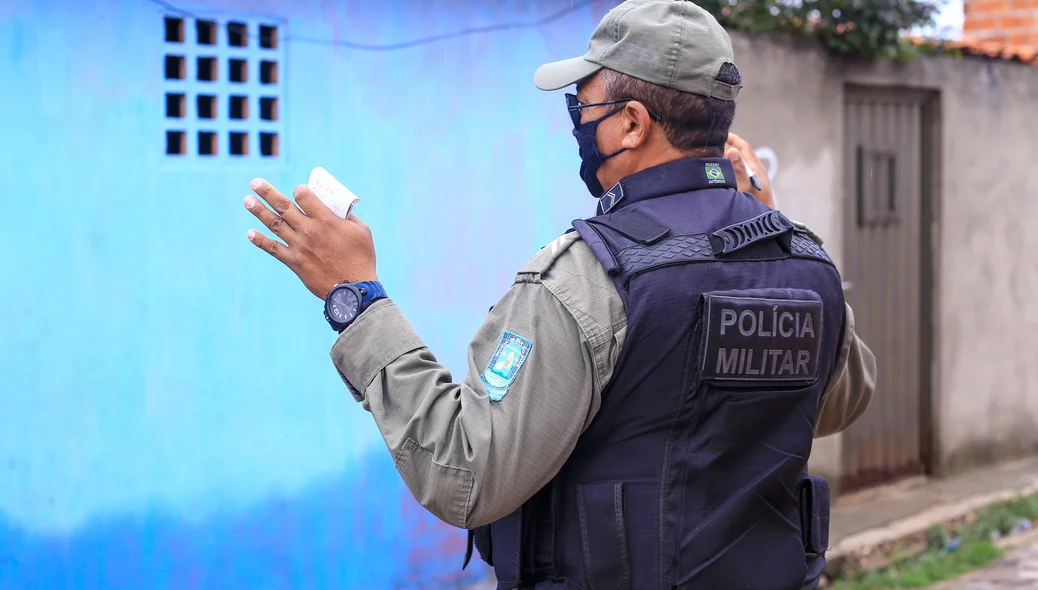 Policia no local do crime