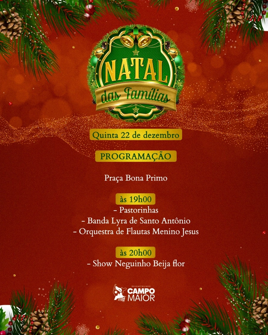 Programação do Natal das Famílias