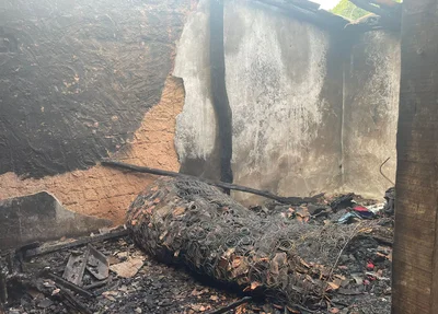 Quarto da vítima, onde o incêndio começou