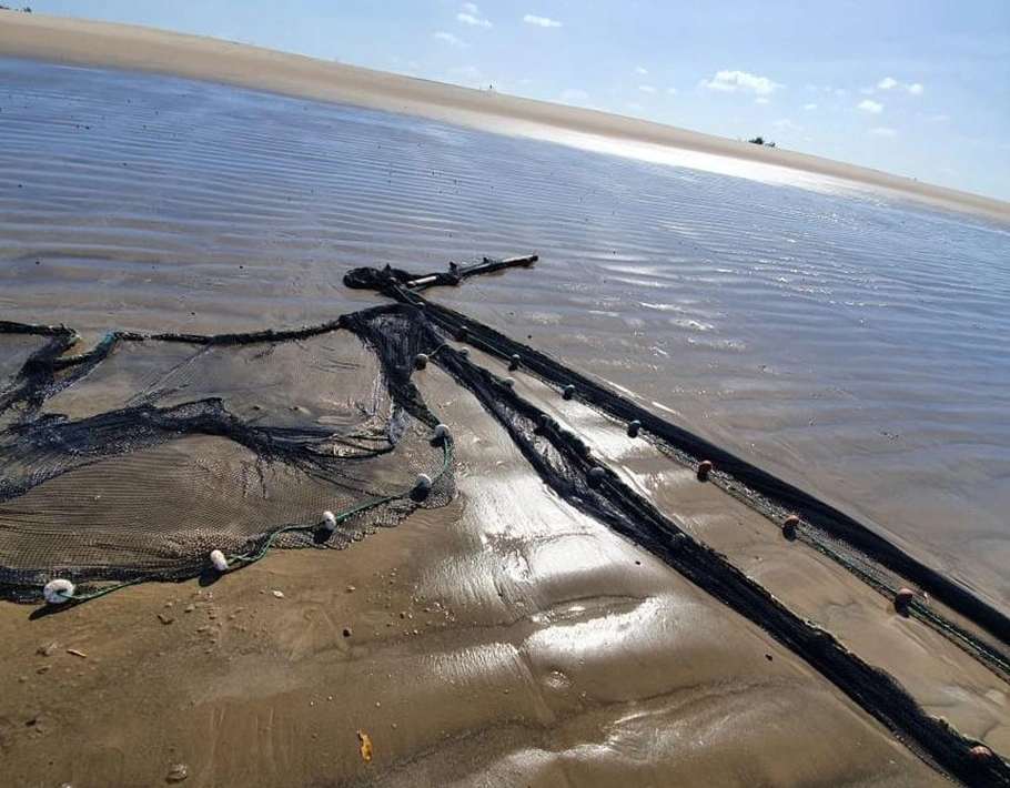 Redes utilizadas em pesca ilegal