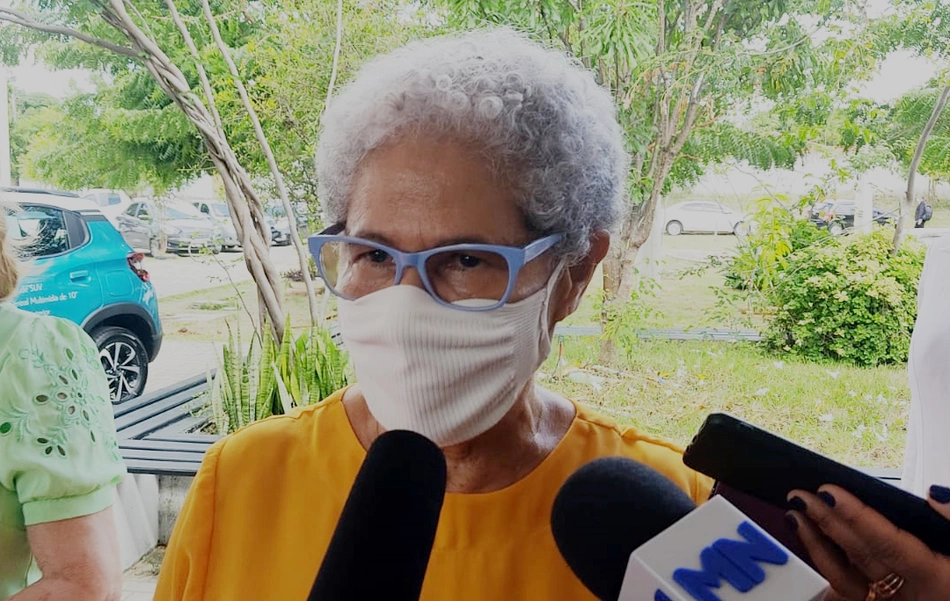 Regina Sousa falando sobre o Cidade Inclusiva em Teresina
