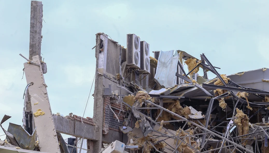 Restaurante destruído