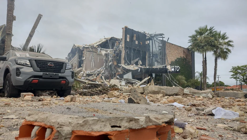 Restaurante Vasto ficou destruído