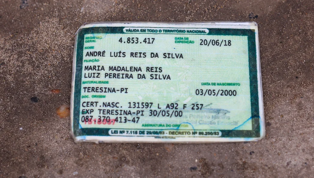 RG da vítima
