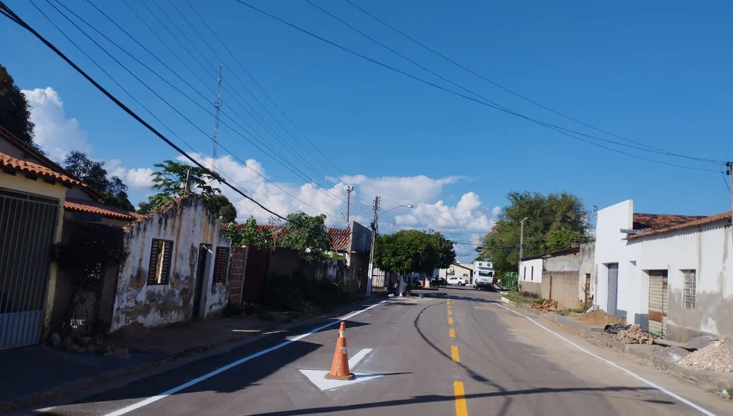 Sinalização das ruas em Curimatá