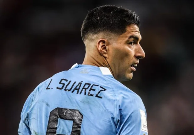 Suárez em partida da Copa do Mundo pelo Uruguai