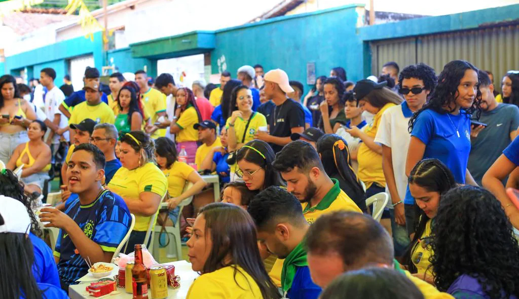 Torcida durante jogo do Brasil