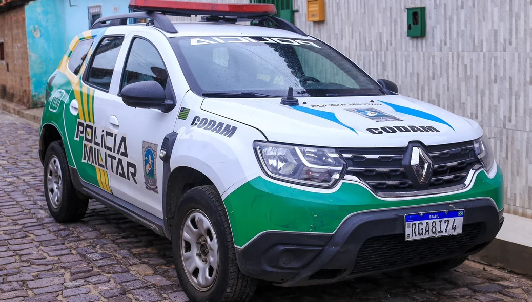 Viatura da Polícia Militar na ação