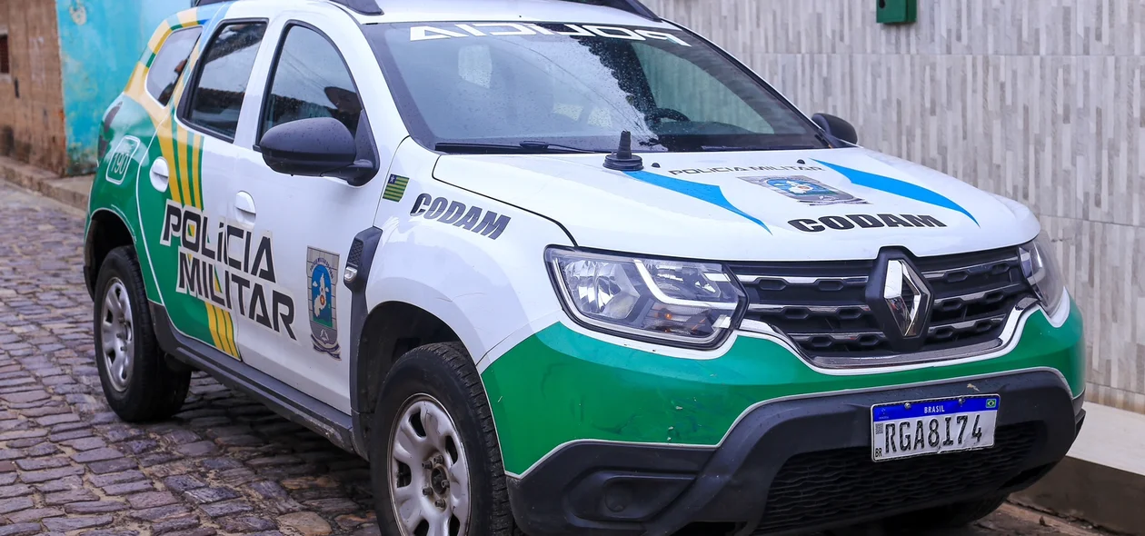 Viatura da Polícia Militar na ação