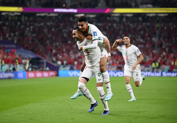 Ziyech comemora gol de Marrocos