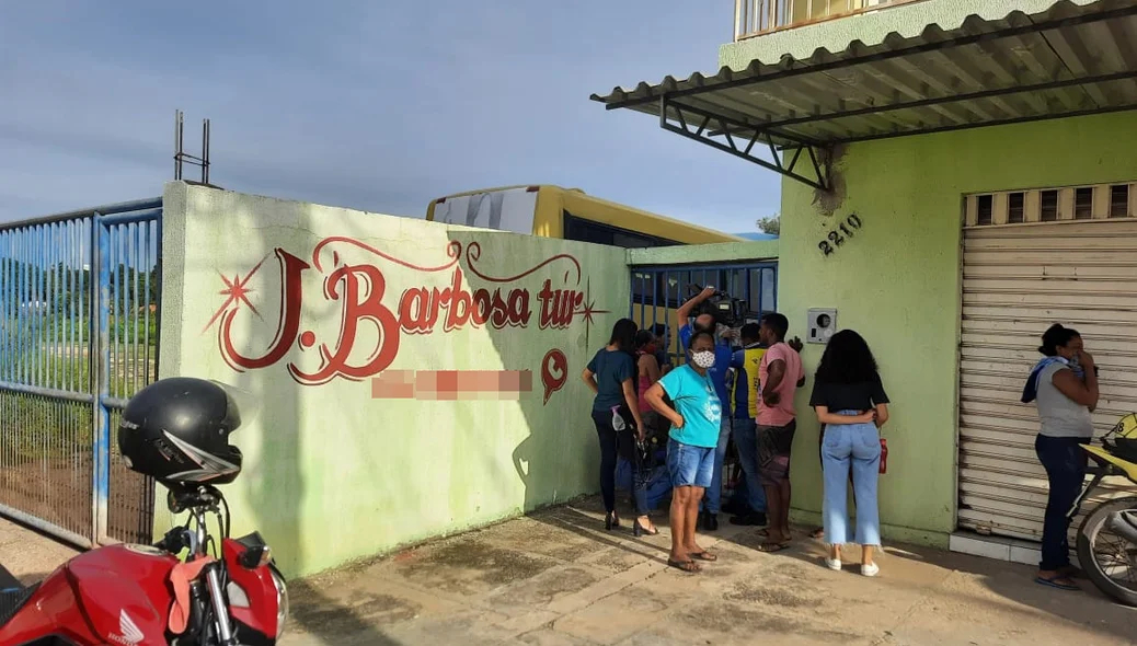 A garagem onde estava a vítima