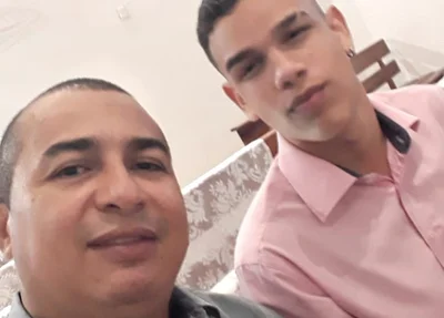 Ailton Pereira da Silva e o filho Anael Natan Colins Souza da Silva