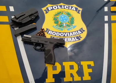 Arma apreendida pela PRF em Teresina
