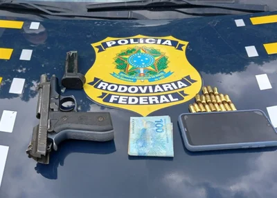 Arma apreendida pela PRF