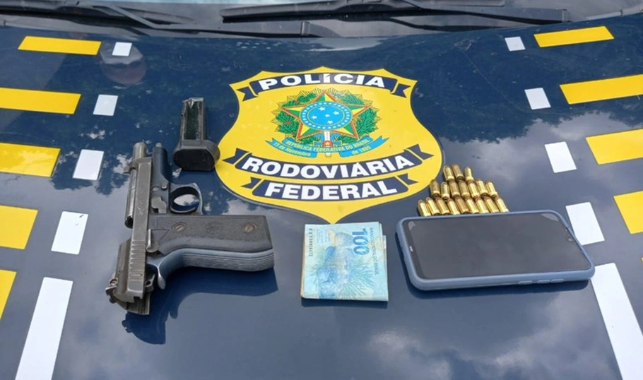 Arma apreendida pela PRF