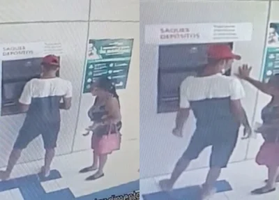 Câmeras de segurança registraram a ação criminosa
