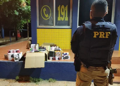 Cigarros eletrônicos apreendidos pela PRF em Picos
