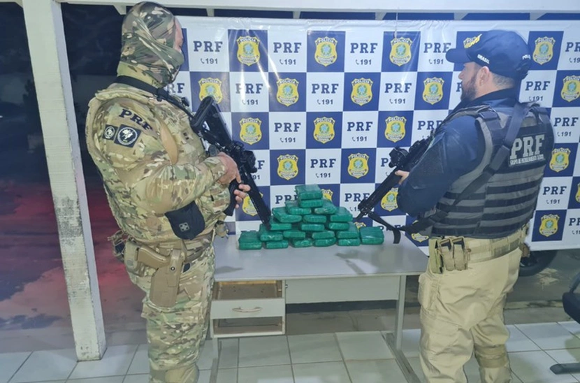 Cocaína apreendida na BR 343 em Parnaíba