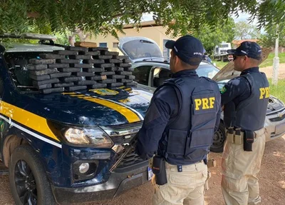 Cocaína apreendida pela PRF em Alegrete do Piauí
