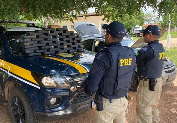 Cocaína apreendida pela PRF em Alegrete do Piauí